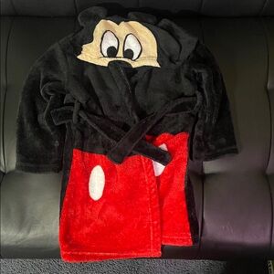 Disney Black and Red Mickey Mouse Kids Pajama Robe